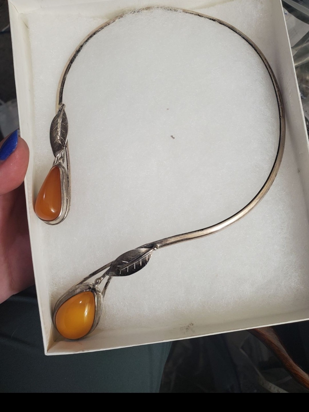 Butterscotch amber sterling necklace. Solid sterling silver tested and shown in